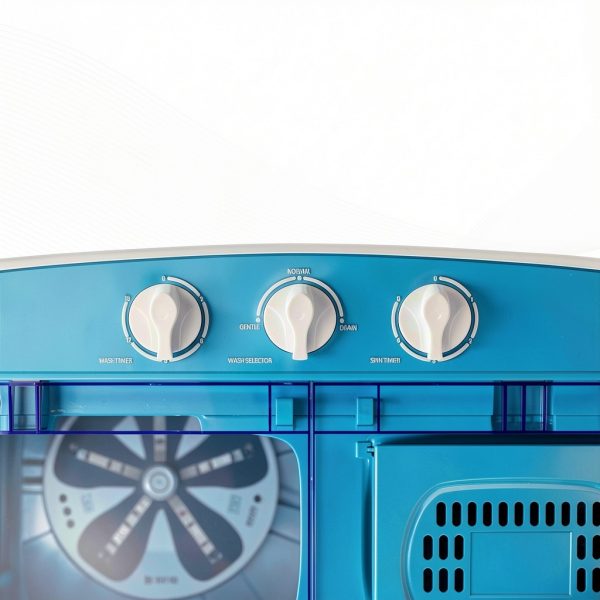 Superday Portable Washing Machine Twin Tub Compact Blue-3
