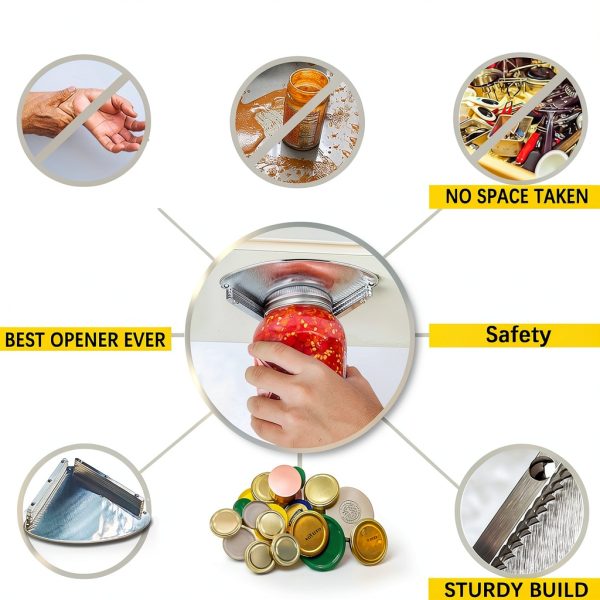 Stainless Steel Jar Opener Moeuonb Under Cabinet Mount Easy-4