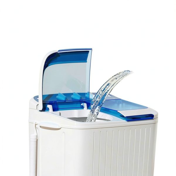 Superday Portable Washing Machine Twin Tub Compact Blue-2