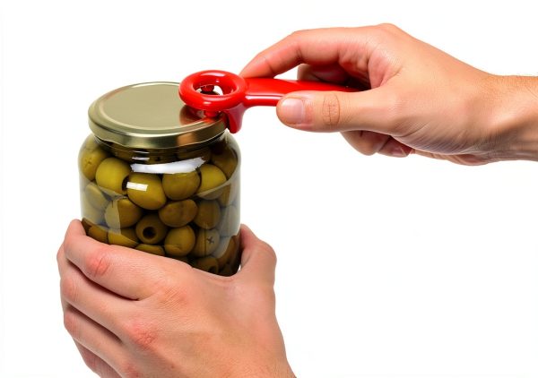 HIC Kitchen Jar Opener Red Plastic Easy Grip Design-1