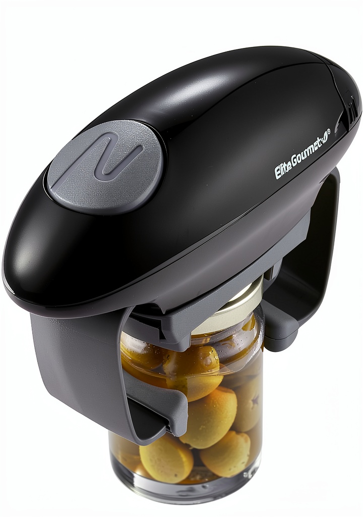 Elite Gourmet Jar Opener in use on a kitchen counter