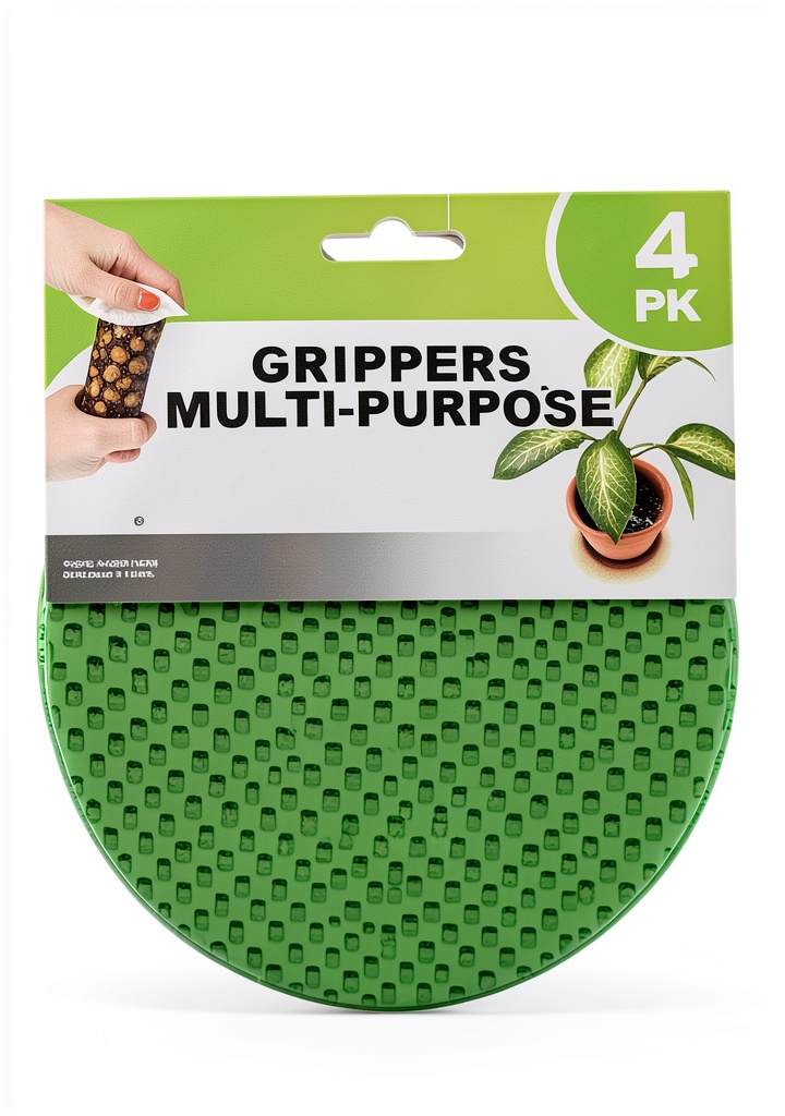 REGENT jar gripper pads in assorted colors on a kitchen counter