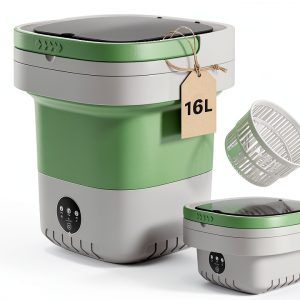 Aidenseph Portable Washing Machine 16L Green Foldable Design-0