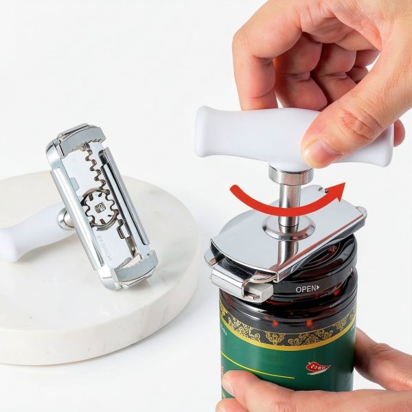 Amadething Jar Opener Stainless Steel Wood Handle Adjustable-6