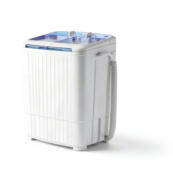 Superday Portable Washing Machine Twin Tub Compact Blue-4