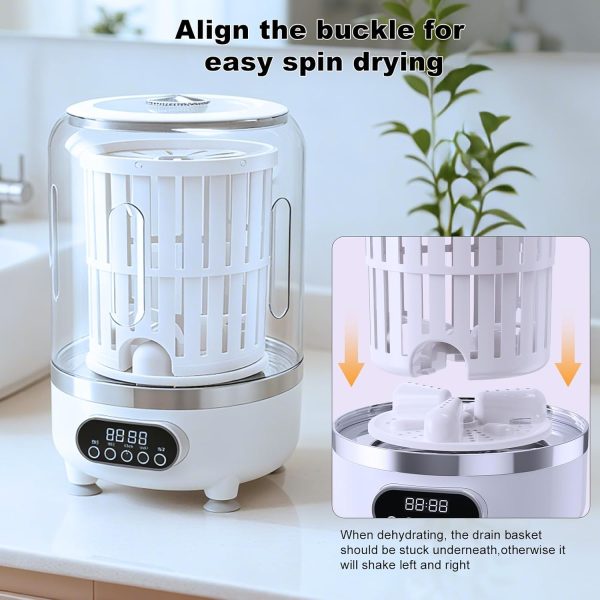 Hawbath Portable Washing Machine 3L Capacity Compact Design-3