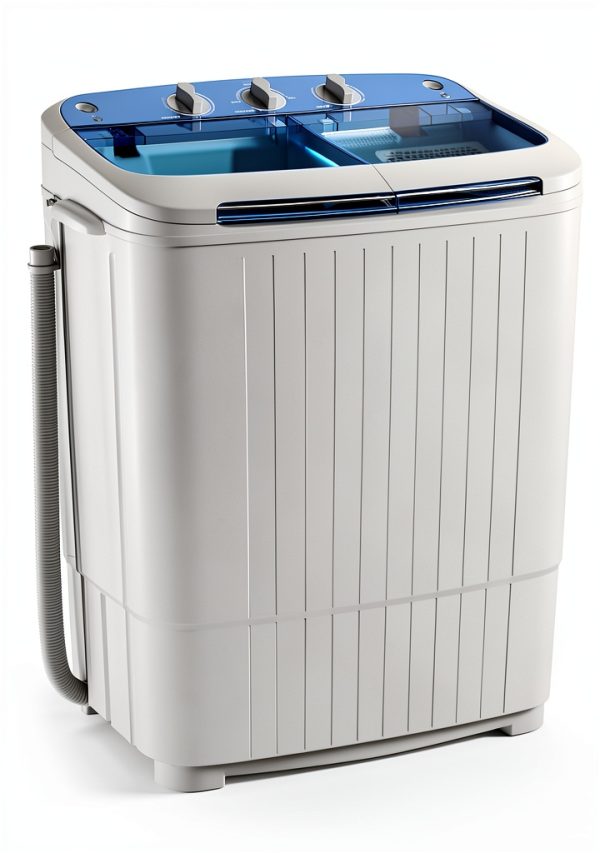 Superday Portable Washing Machine Twin Tub Compact Blue-0