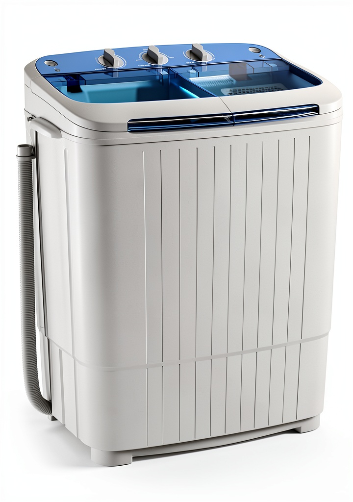 Superday portable washing machine in a modern kitchen setting