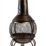 Gold Chiminea Wood Fire Pit Classic Style Vintage Cappadocia-0