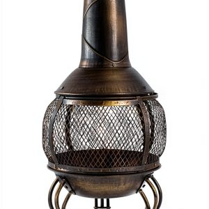 Gold Chiminea Wood Fire Pit Classic Style Vintage Cappadocia-0