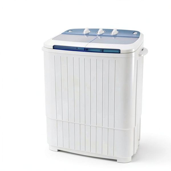 Superday Portable Washing Machine Twin Tub Compact Blue-6