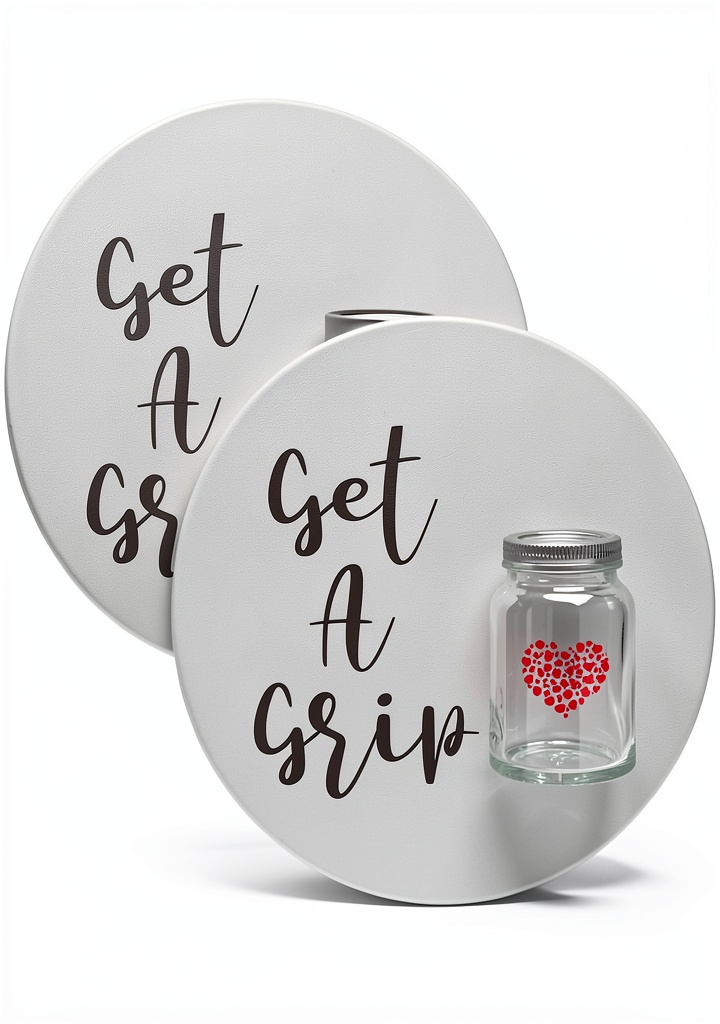 FTONENI silicone jar opener gripper pad in use on a kitchen jar