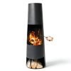 Sunnydaze Decor Black Steel Chiminea for Small Spaces-4
