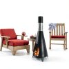 Outdoor Fire Pit ptlsy Chiminea Iron Rocket Design-4