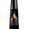 Sunnydaze Decor Black Steel Chiminea for Small Spaces-0