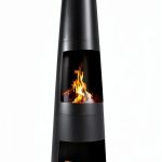 Sunnydaze Decor Black Steel Chiminea for Small Spaces-0