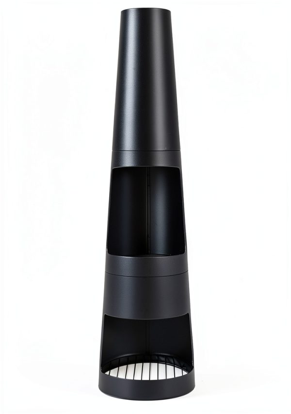 Sunnydaze Decor Black Steel Chiminea for Small Spaces-1