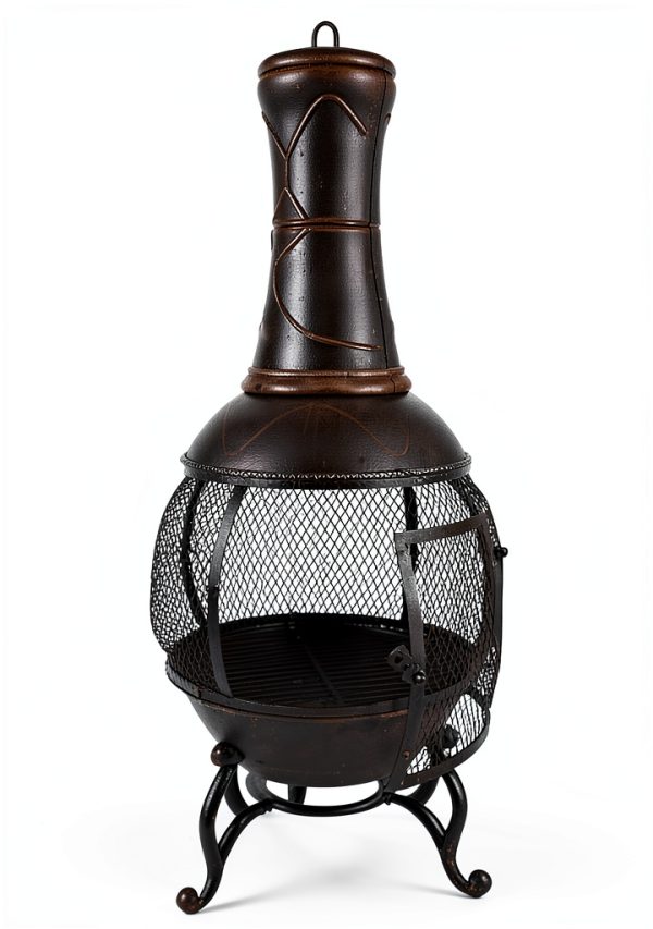 Patio Chiminea by Pavo, Durable Cast Iron, Perfect for-0