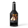 Harrier Modern Powder Coated Round Chiminea-0