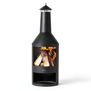 Harrier Modern Powder Coated Round Chiminea-0