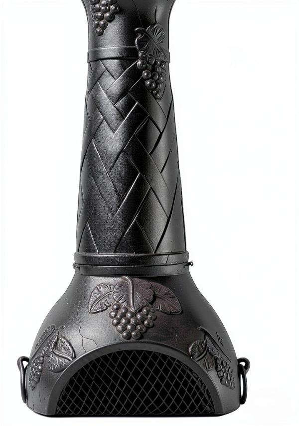 The Blue Rooster Charcoal Wood-Burning Chiminea Grape Model 20x22x52-4