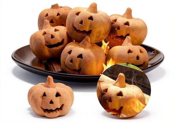 Pumpkin Fire Pit Ceramic Chimineas Yellow 5.1In by Pumpkin-0