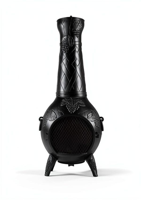 The Blue Rooster Charcoal Wood-Burning Chiminea Grape Model 20x22x52-1