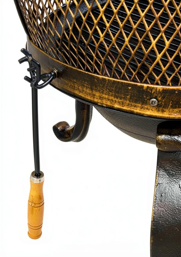 Vintage Cappadocia Rugs Round Steel Chiminea-4