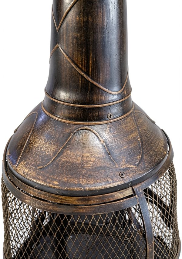Vintage Cappadocia Rugs Round Steel Chiminea-1