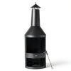Harrier Modern Powder Coated Round Chiminea-1