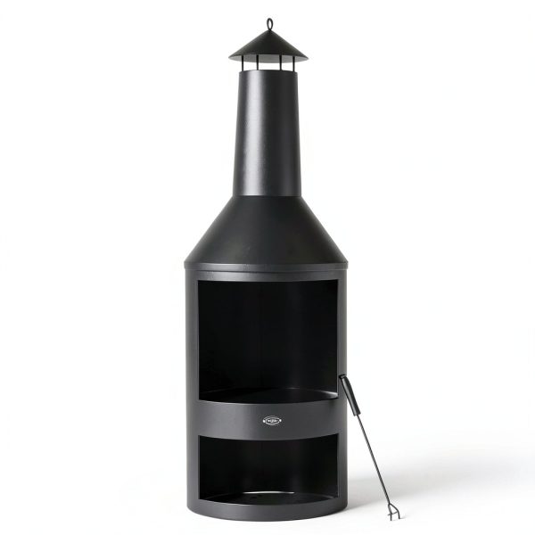 Harrier Modern Powder Coated Round Chiminea-1