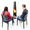Sunnydaze Decor Black Steel Chiminea for Small Spaces-3