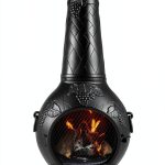 The Blue Rooster Charcoal Wood-Burning Chiminea Grape Model 20x22x52-0