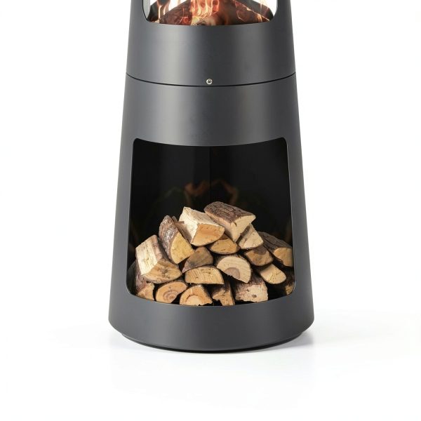 Cast Iron Chiminea by Favorite Garden Round Wood-Fired OF-1 Black-1