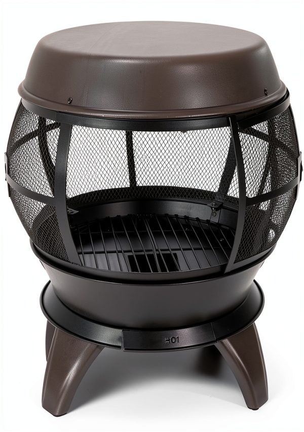 Wood Burning Fire Pit BALI OUTDOORS Cast Iron Antique Chiminea 22x22-1