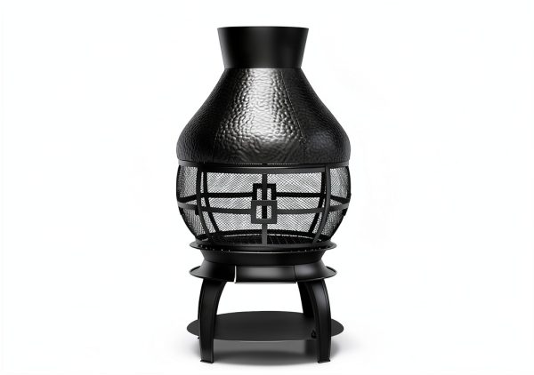 Giantex Chiminea Fire Pit Classic Copper Finish Round 20x20x43.5-6