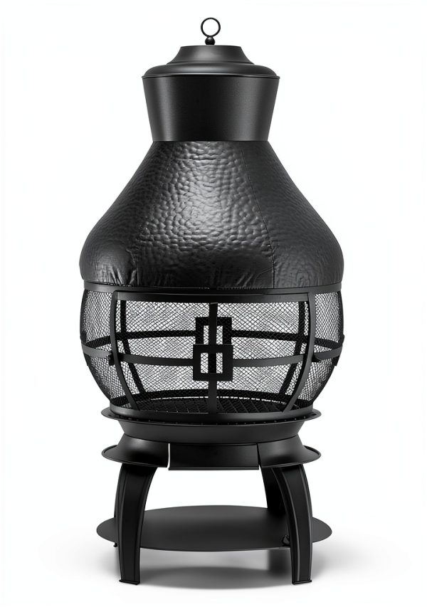 Giantex Chiminea Fire Pit Classic Copper Finish Round 20x20x43.5-8