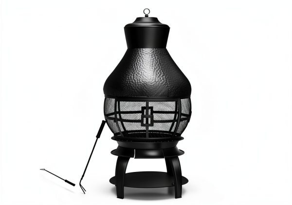 Giantex Chiminea Fire Pit Classic Copper Finish Round 20x20x43.5-4