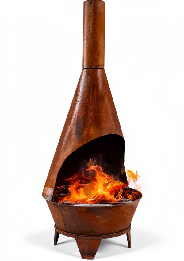 Sunnydaze Rustic Outdoor Chiminea Wood Fireplace Bronze RCM-LG799-0