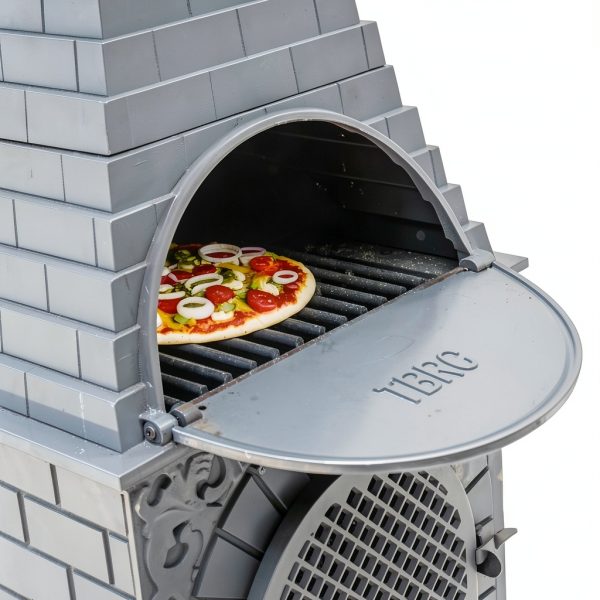 Chiminea The Blue Rooster ALCICH039CH Black Aluminum 22x18x58-1