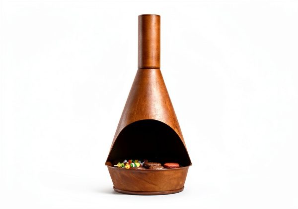 Sunnydaze Rustic Outdoor Chiminea Wood Fireplace Bronze RCM-LG799-3