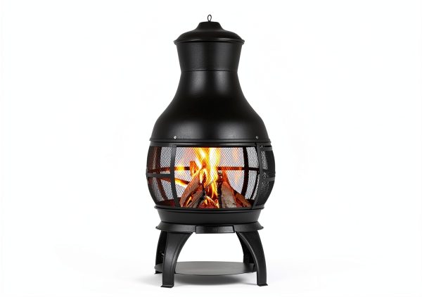 Wood Burning Fire Pit BALI OUTDOORS Cast Iron Antique Chiminea 22x22-4