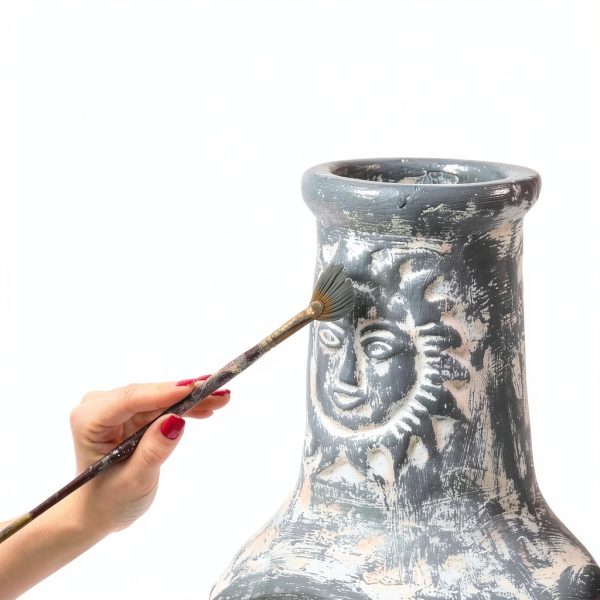 Chiminea Wiosi ChimD Gray Clay Medium 16x16x32 Outdoor Fire Pit-2