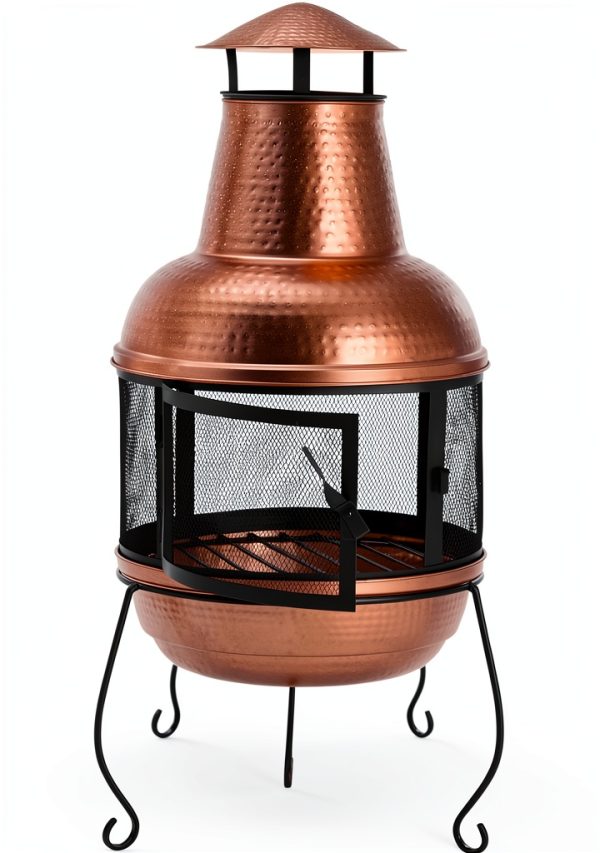 Chiminea Safavieh Wood Burning Outdoor Heater PIT1000A Copper Black-1