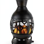 Cast Iron Chiminea B H G Bronze Finish with Nylon Cover 22.8"-0