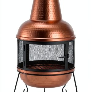 Chiminea Safavieh Wood Burning Outdoor Heater PIT1000A Copper Black-0