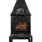 Chiminea The Blue Rooster ALCICH039CH Black Aluminum 22x18x58-0