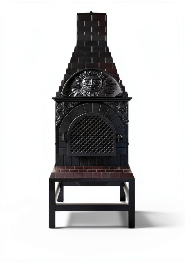 Chiminea The Blue Rooster ALCICH039CH Black Aluminum 22x18x58-8