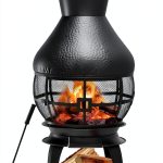 Giantex Chiminea Fire Pit Classic Copper Finish Round 20x20x43.5-0