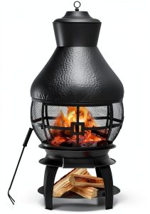 Giantex Chiminea Fire Pit Classic Copper Finish Round 20x20x43.5-0